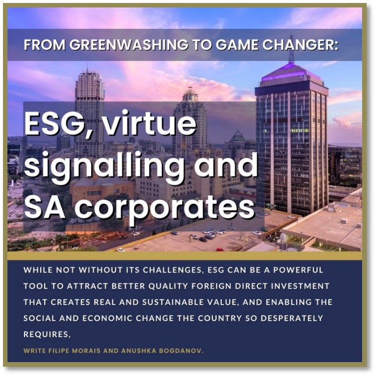 ESG Virtue Signalling and SA COrporates