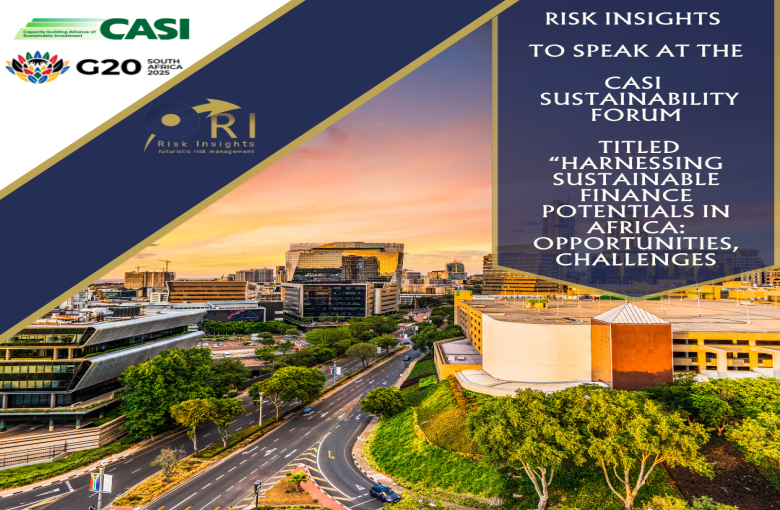 Risk Insights (Pty) Ltd will be co-organizers and speaking at the Capacity-building Alliance of Sustainable Investments (CASI) Sustainability Forum. 